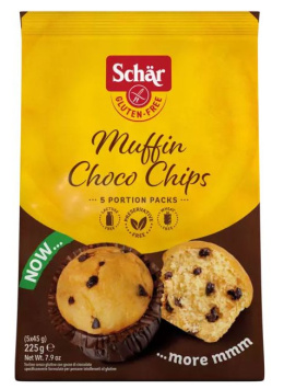 SCHAR Muffin Choco Chip Muffinki z czekoladą bezglutenowe 5szt 225g