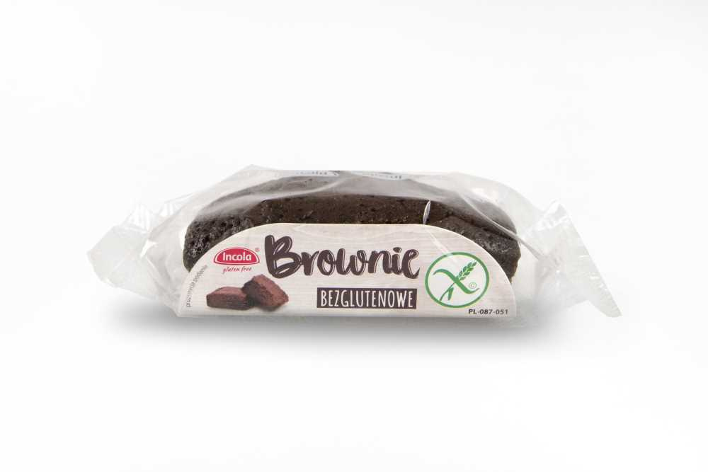 Bezglutenowe ciastko mini brownie 60g Incola. Bezglutenowe ciastko mini brownie 60g Incola.