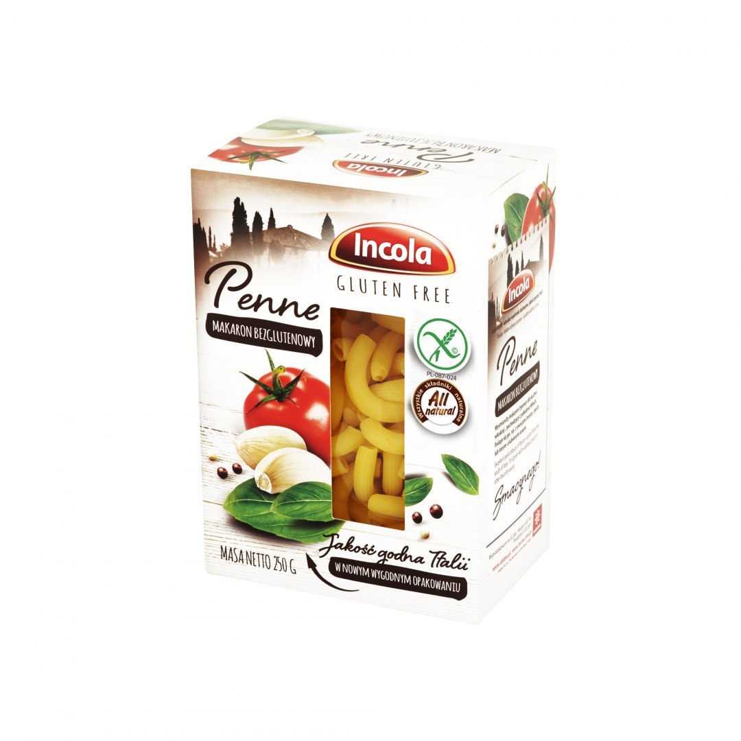 Makaron Penne bezglutenowy 250 g Incola. Makaron Penne bezglutenowy 250 g Incola.