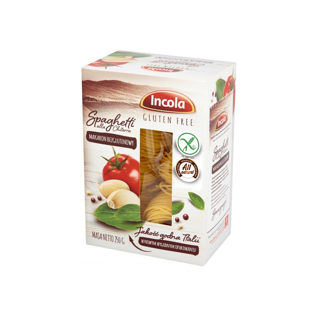 Makaron Spaghetti bezglutenowy 250 g Incola Makaron Spaghetti bezglutenowy 250 g Incola