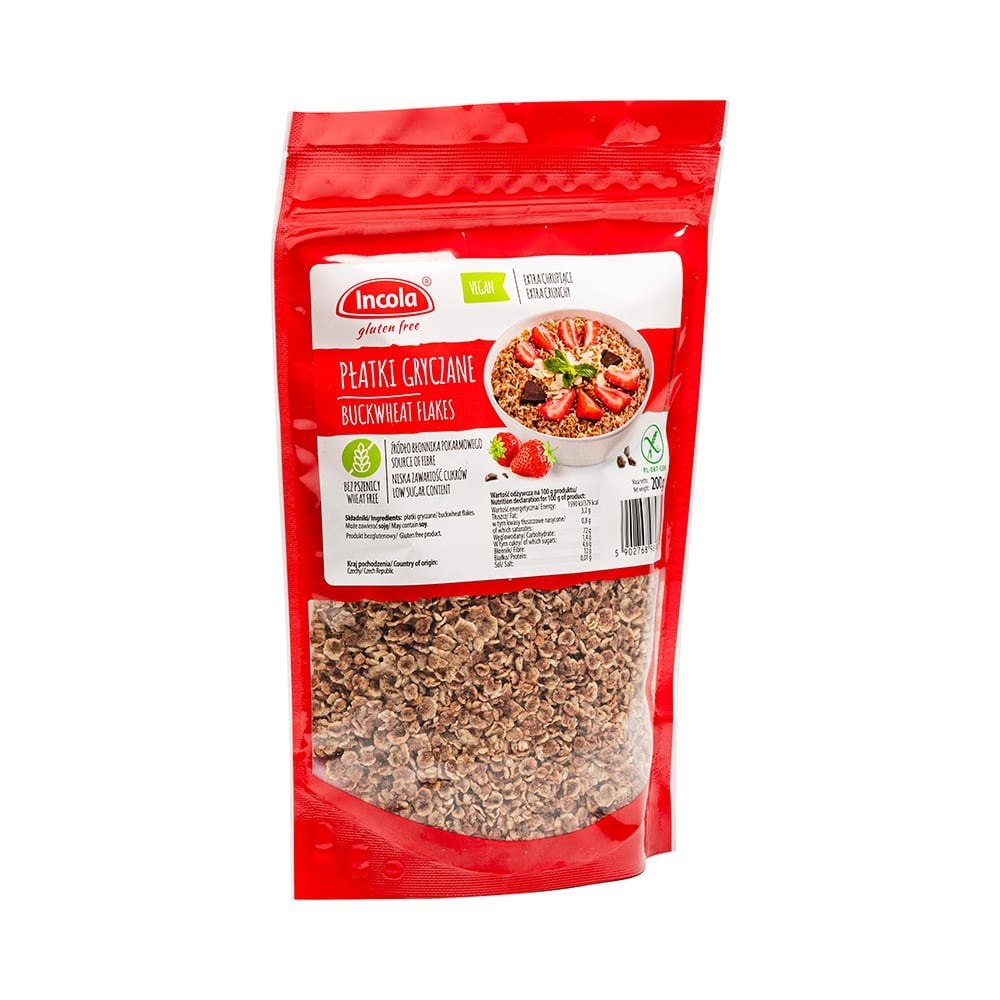 Płatki gryczane bezglutenowe 200 g Incola. Płatki gryczane bezglutenowe 200 g Incola.