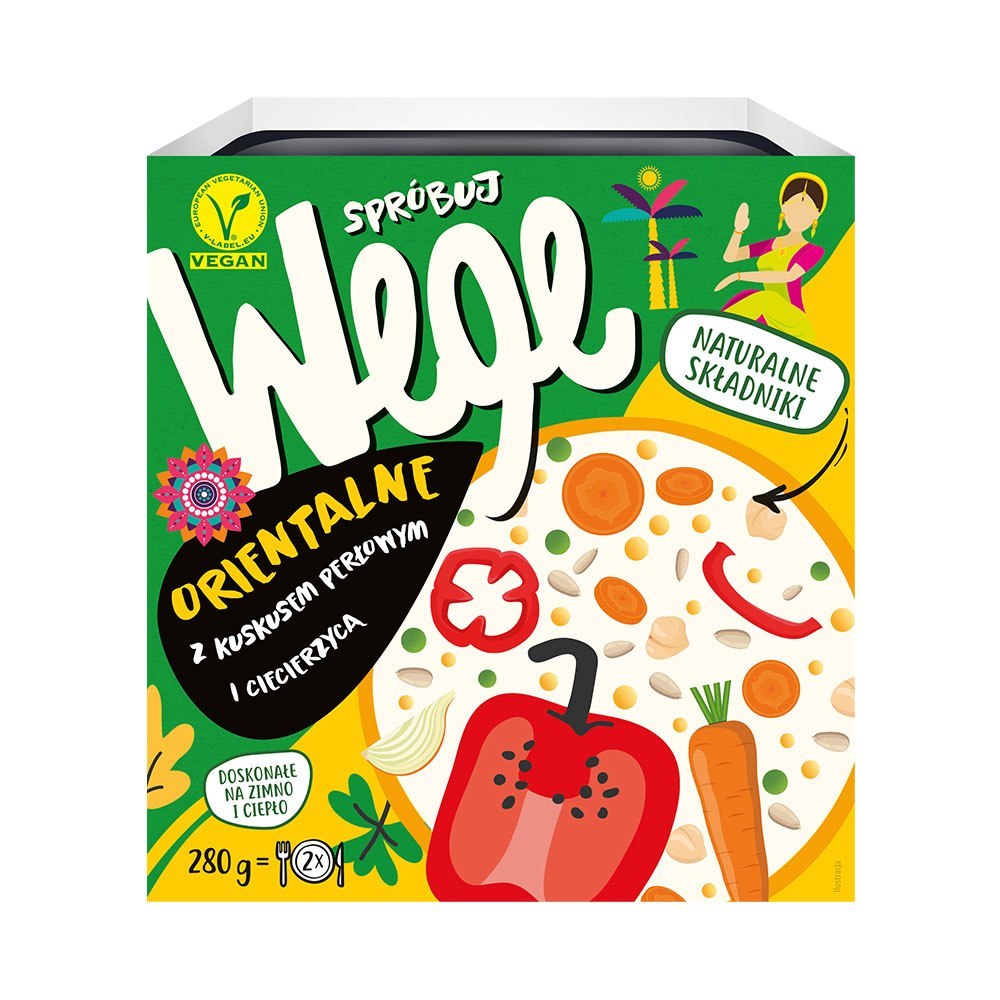 Danie Orientalne z kuskusem perłowym i ciecierzycą 280 g Joyfood Danie Orientalne z kuskusem perłowym i ciecierzycą 280 g Joyfood