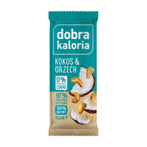 Baton kokos i orzech 35 g Kubara. Dobra Kaloria