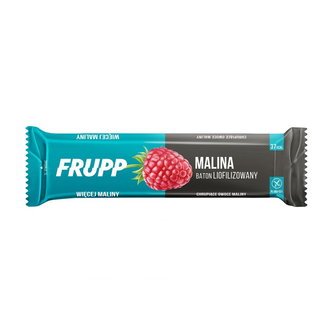 Baton liofilizowany malinowy bezglutenowy 10 g FRUPP Celiko. Baton liofilizowany malinowy bezglutenowy 10 g FRUPP Celiko.