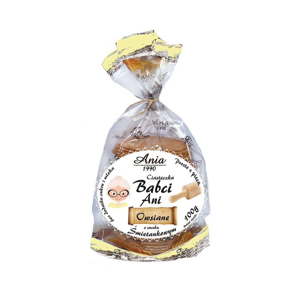Ciasteczka owsiane o smaku śmietankowym 100 g Ania. Ciasteczka owsiane o smaku śmietankowym 100 g Ania.