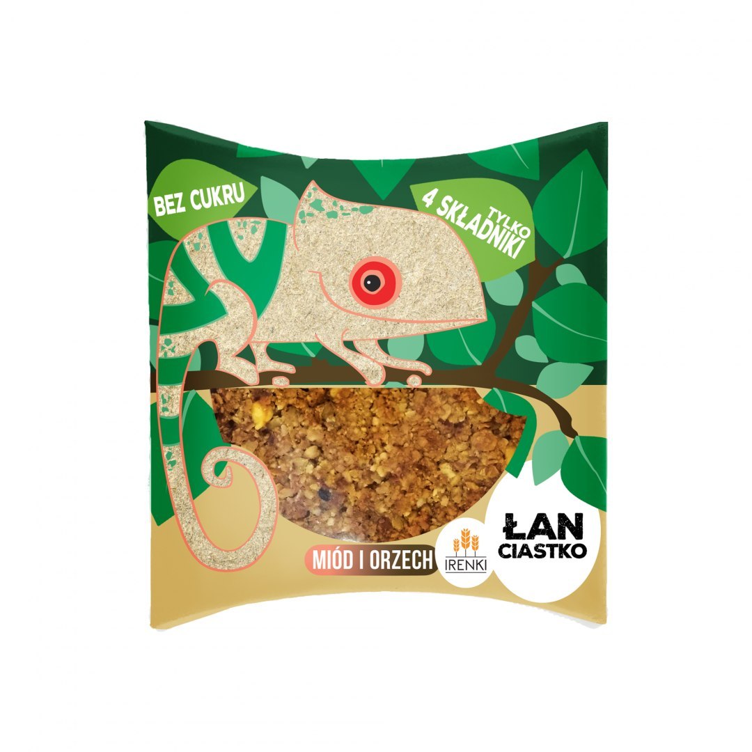 Ciastko ŁAN miodowo-orzechowe bez cukru 40 g kameleon Follow. Ciastko ŁAN miodowo-orzechowe bez cukru 40 g kameleon Follow.