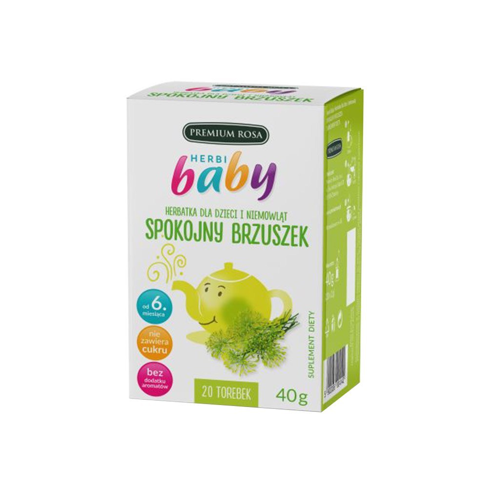Herbatka dla dzieci i niemowląt Spokojny Brzuszek 20 torebek Premium Rosa. Herbatka dla dzieci i niemowląt Spokojny Brzuszek 20 torebek Premium Rosa.