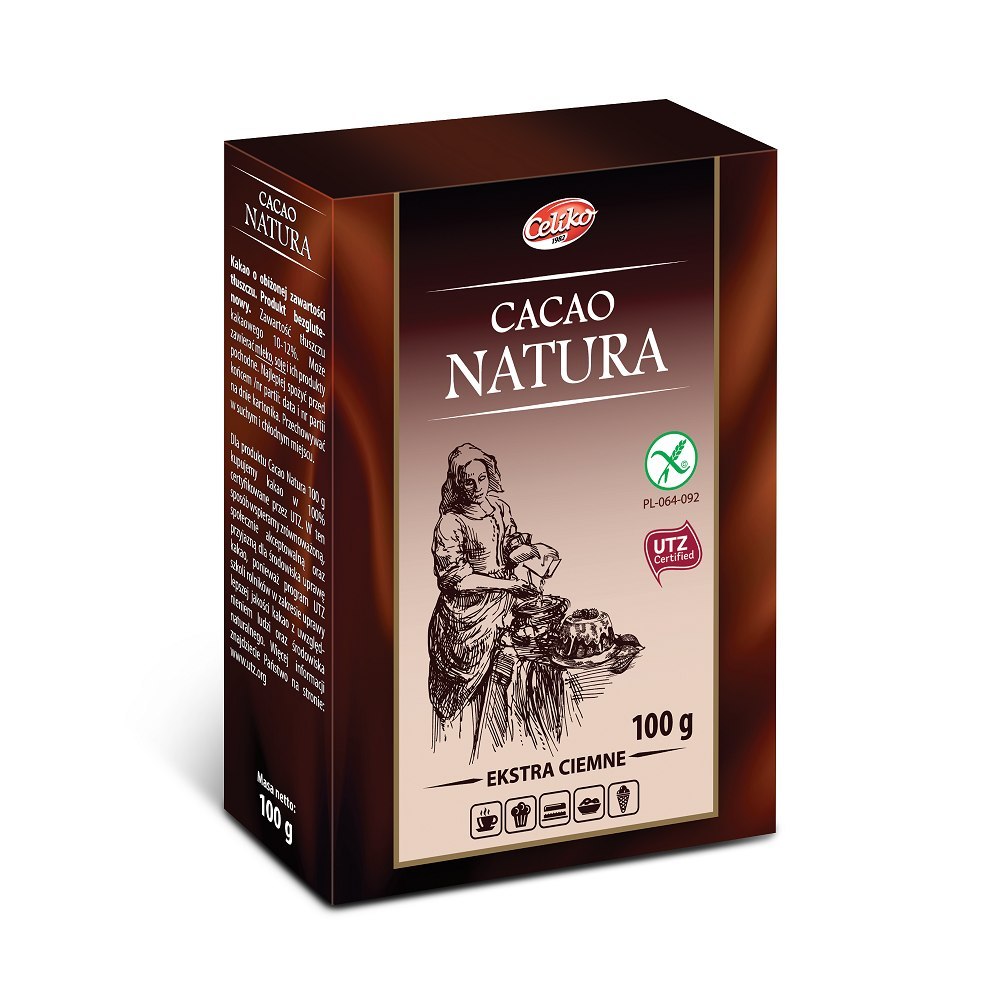 Kakao ekstra ciemne bezglutenowe 100 g Celiko. Kakao ekstra ciemne bezglutenowe 100 g Celiko.