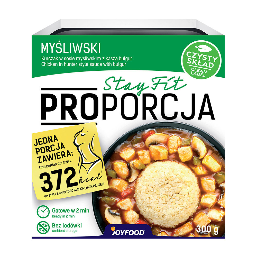 Kurczak w sosie myśliwskim z kaszą bulgur i warzywami 300 g JoyFood. Kurczak w sosie myśliwskim z kaszą bulgur i warzywami 300 g JoyFood.