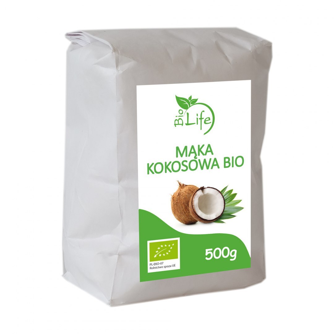 Mąka kokosowa ekologiczna BIO 500 g BioLife. Mąka kokosowa ekologiczna BIO 500 g BioLife.