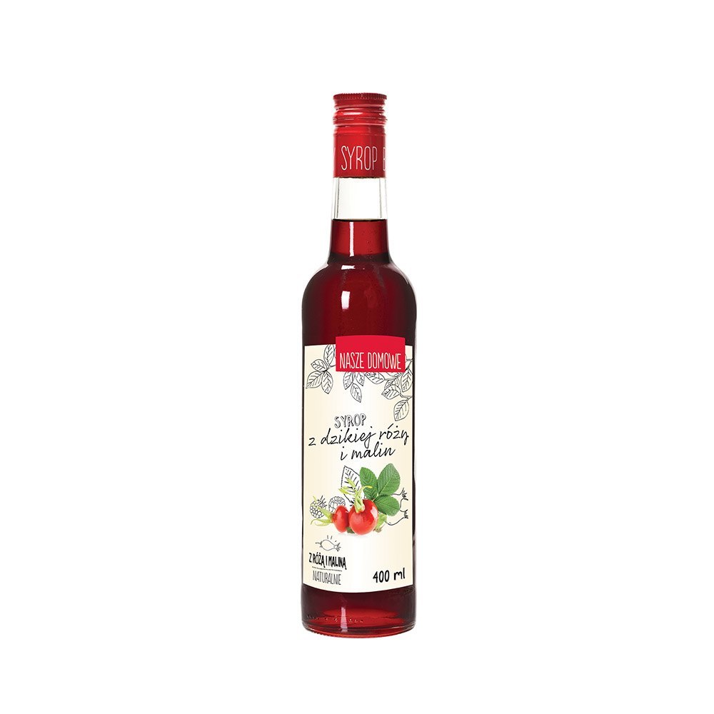 Syrop z dzikiej róży i malin 400 ml Premium Rosa. Syrop z dzikiej róży i malin 400 ml Premium Rosa.