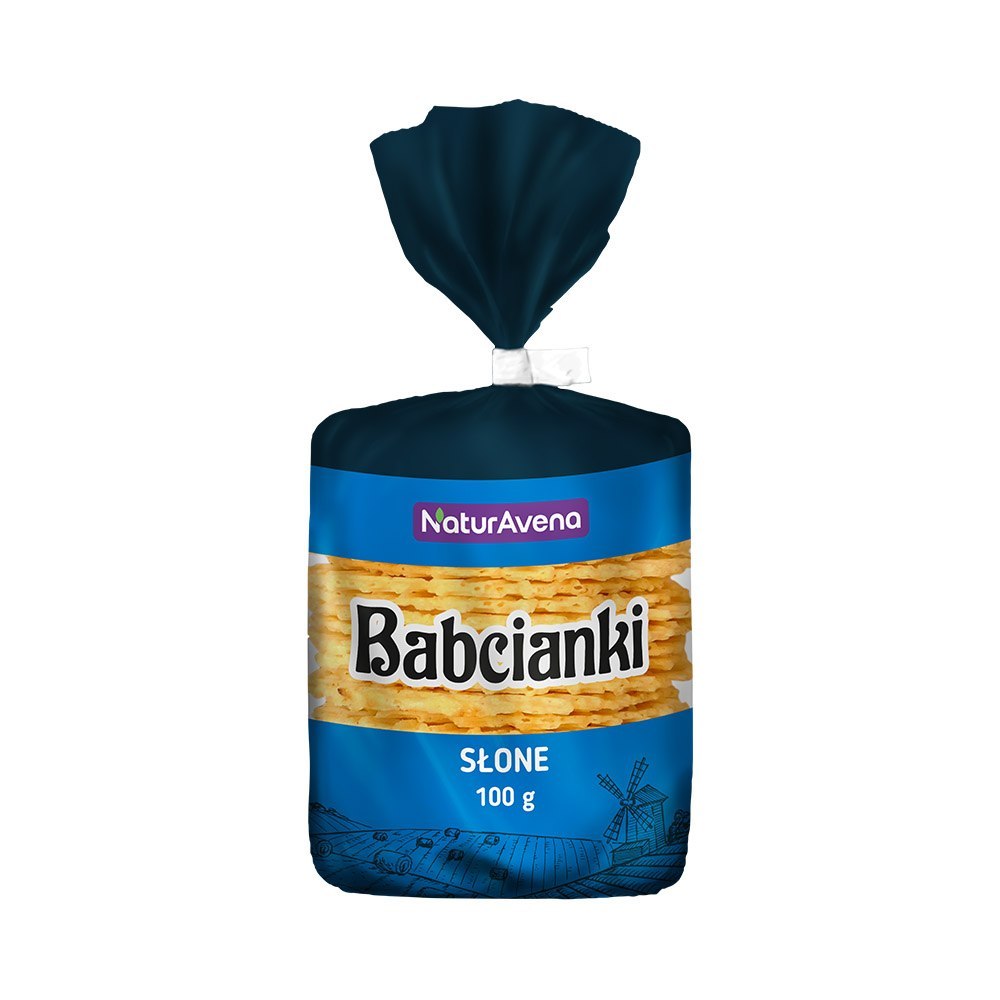 Wafelki bez tłuszczu i bez barwników owsiane słone 100 g NaturAvena. Wafelki bez tłuszczu i bez barwników owsiane słone 100 g NaturAvena.