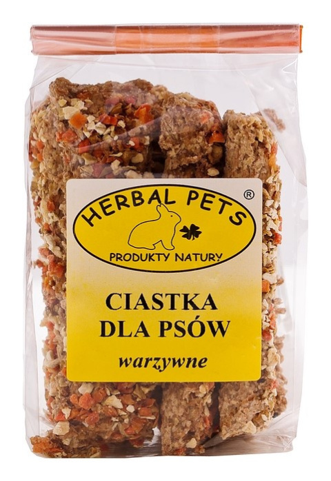 Ciastka dla Psów z kawałkami Warzyw 160g. Herbal Pets.