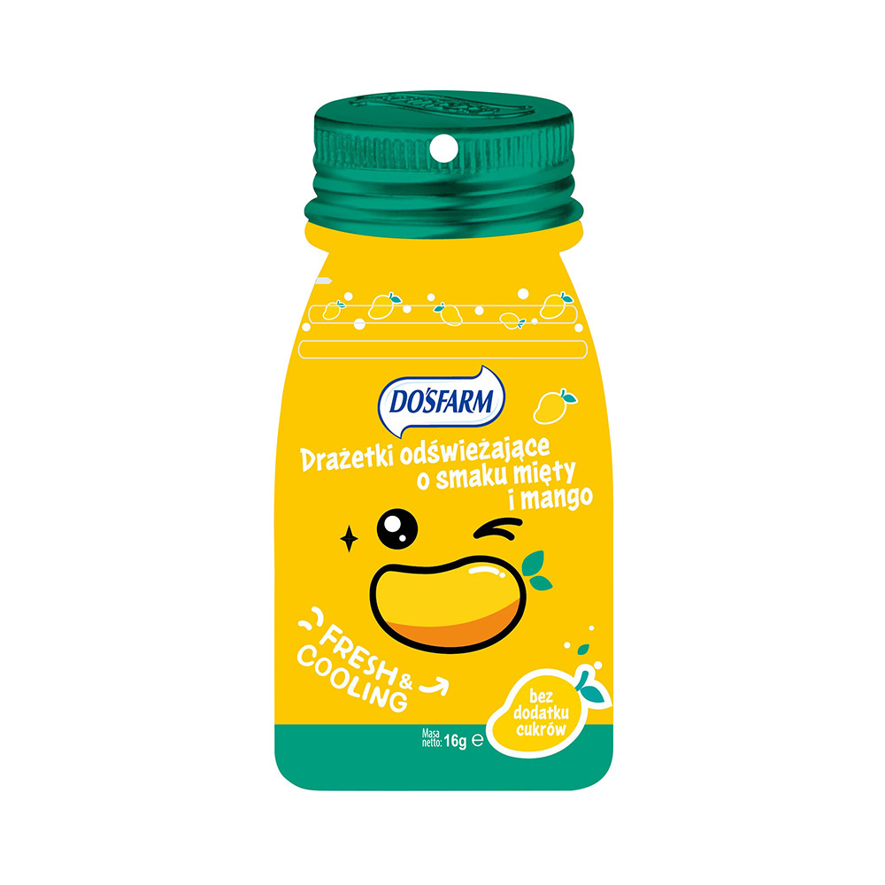Drażetki odświeżające mięta + mango 16 g. Drażetki odświeżające mięta + mango 16 g.
