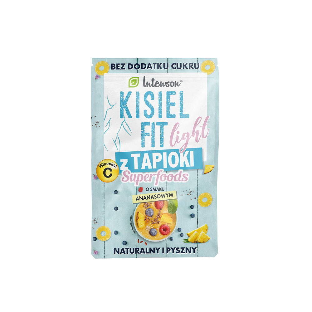 Kisiel o smaku ananasa z tapioki Fit light bez cukru 30 g. Kisiel o smaku ananasa z tapioki Fit light bez cukru 30 g.