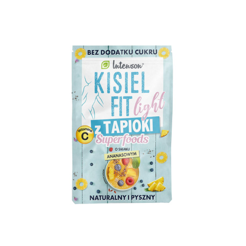 Kisiel o smaku ananasa z tapioki Fit light bez cukru 30 g. Kisiel o smaku ananasa z tapioki Fit light bez cukru 30 g.