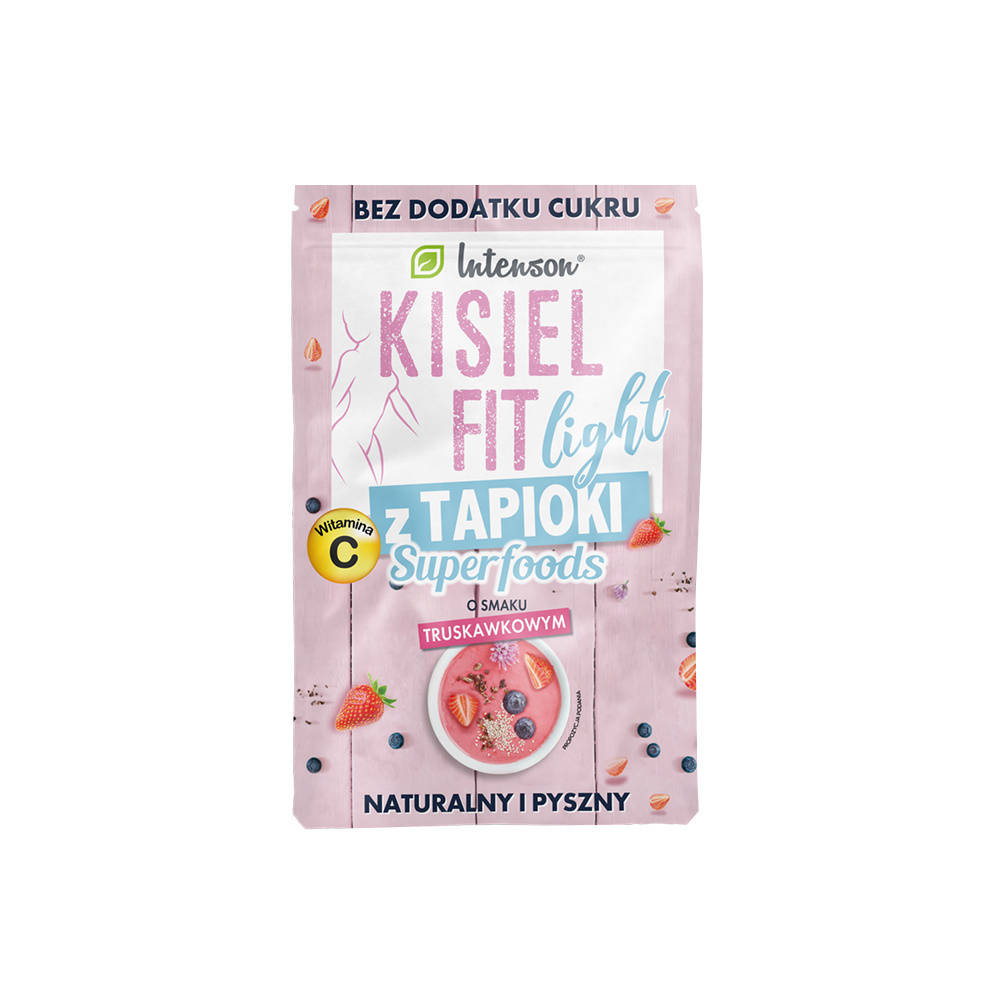 Kisiel o smaku truskawki z tapioki Fit light bez cukru 30 g. Kisiel o smaku truskawki z tapioki Fit light bez cukru 30 g.