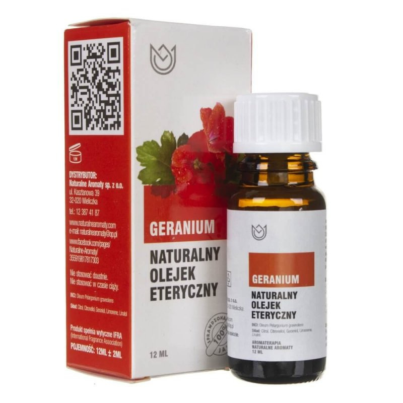 Olejek zapachowy Geranium 12ml - Naturalne Aromaty.