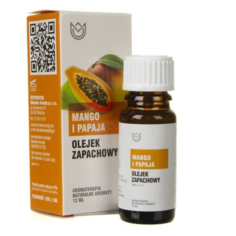 Olejek zapachowy Mango i Papaja - 12 ml - NATURALNE AROMATY.