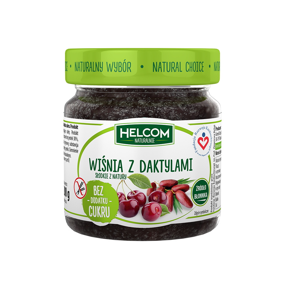 Pasta owocowa Wiśnia z daktylami 200 g. Pasta owocowa Wiśnia z daktylami 200 g.