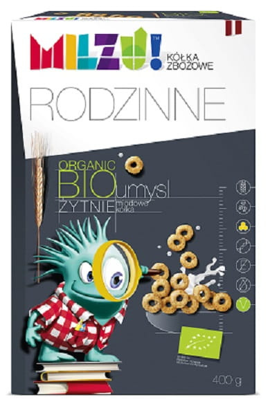 Żytnie miodowe kółka Umysł Rodzinne 400g. Milzu. Żytnie miodowe kółka Umysł Rodzinne 400g. Milzu.