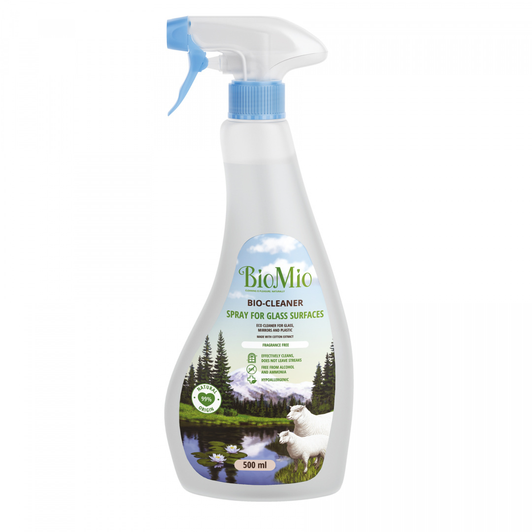 Płyn do mycia szyb luster plastiku 500ml BioMio. Płyn do mycia szyb luster plastiku 500ml BioMio.