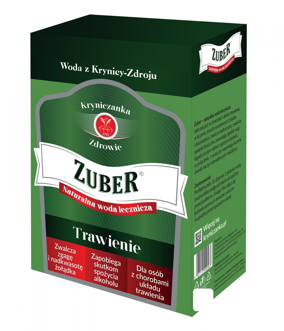 ZUBER kryniczanka woda lecznicza 3l. ZUBER kryniczanka woda lecznicza 3l.