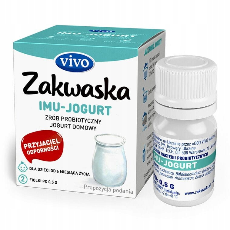 Zakwaska imu-jogurt żywe kultury bakterii Vivo - 1gx2. Zakwaska imu-jogurt żywe kultury bakterii Vivo - 1gx2.