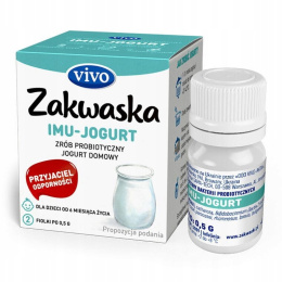 Zakwaska imu-jogurt żywe kultury bakterii Vivo - 1gx2.