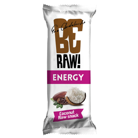 BeRAW Bar Energy Raw Cacao, Coconut 40g Kakao Kokos