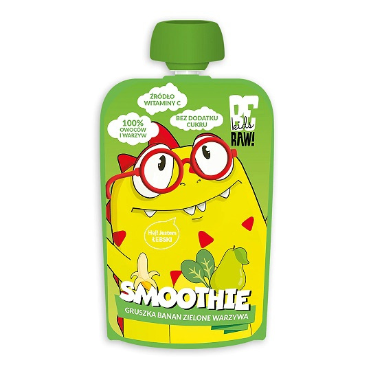 BeRAW Kids Smoothie Gruszka Banan Szpinak 100g BeRAW Kids Smoothie Gruszka Banan Szpinak 100g