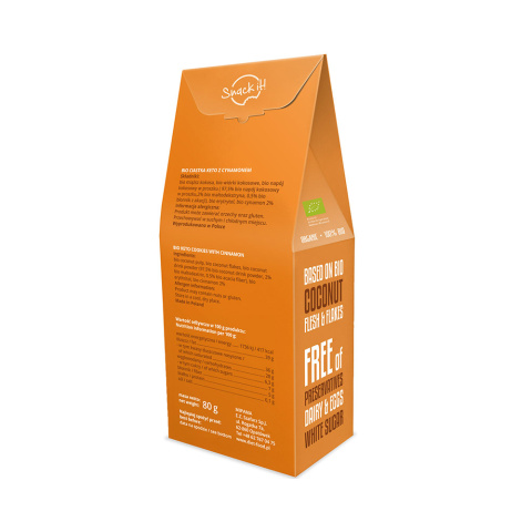 Ciasteczka Keto Cynamon BIO 80 G Ciasteczka Keto Cynamon BIO 80 G