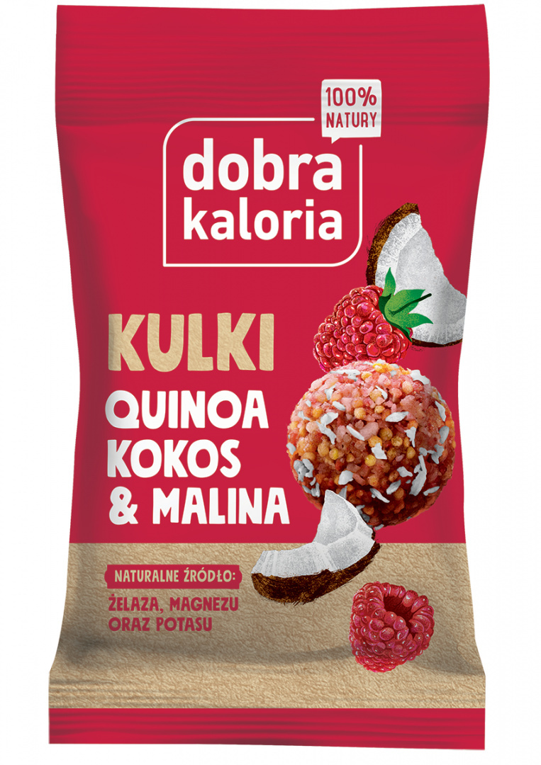 Ciasteczka-kulki malina&Kokos 24 g Dobra Kaloria Ciasteczka-kulki malina&Kokos 24 g Dobra Kaloria