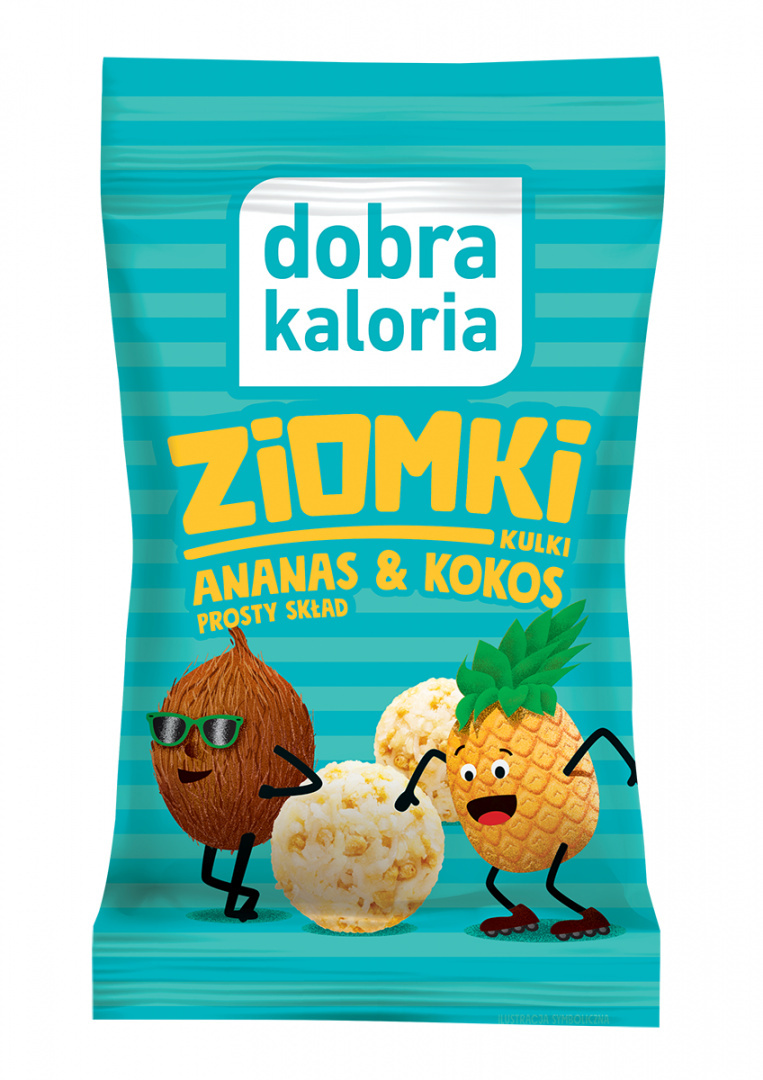 DOBRA KALORIA KULKI ZIOMKI ANANAS & KOKOS - 24 G DOBRA KALORIA KULKI ZIOMKI ANANAS & KOKOS - 24 G