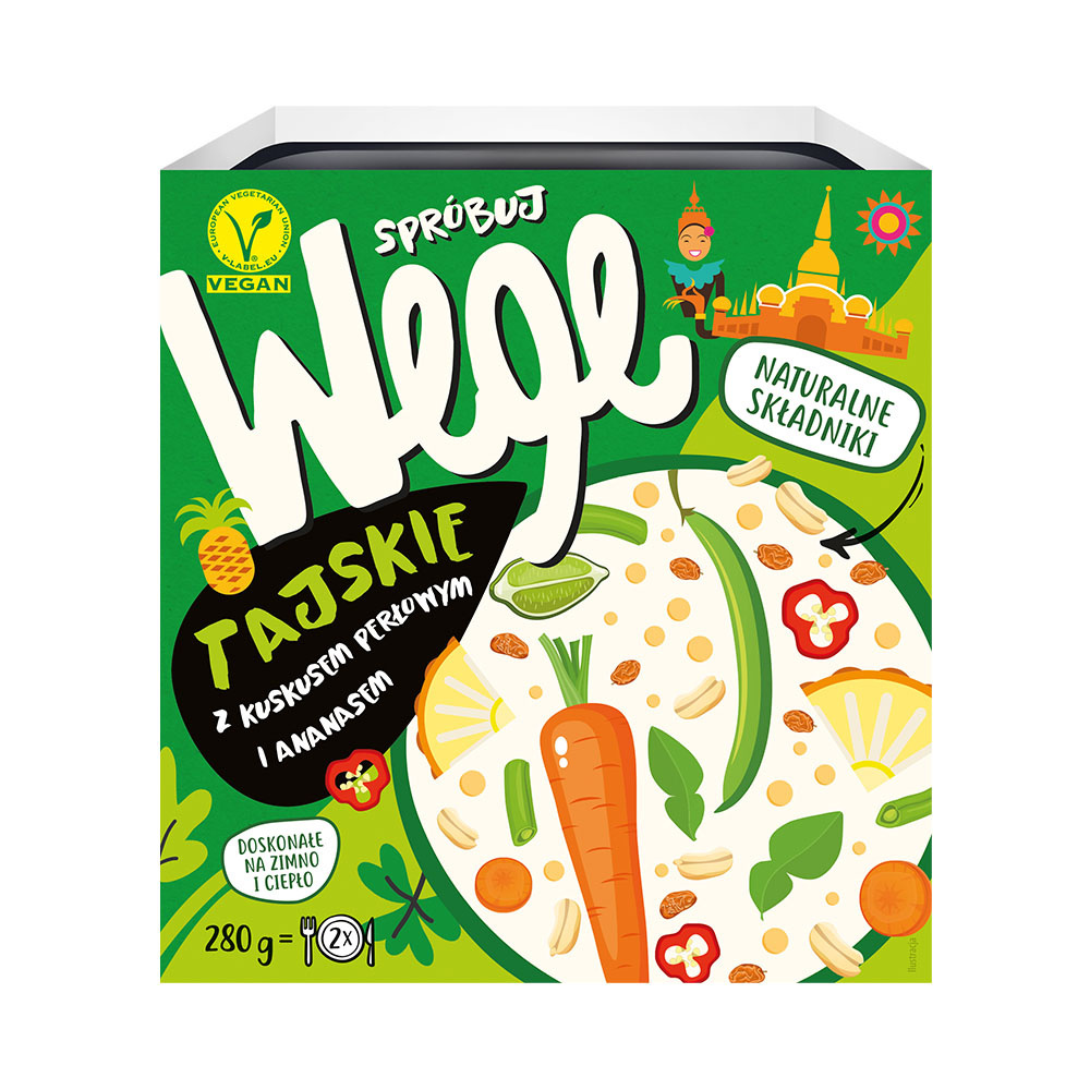 Danie Tajskie z kuskusem perłowym i ananasem 280 g JOYFOOD Danie Tajskie z kuskusem perłowym i ananasem 280 g JOYFOOD