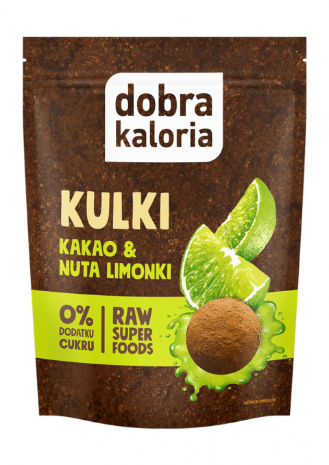 Dobra Kaloria Kulki kakao & nuta limonki Raw Superfoods 65g Dobra Kaloria Kulki kakao & nuta limonki Raw Superfoods 65g