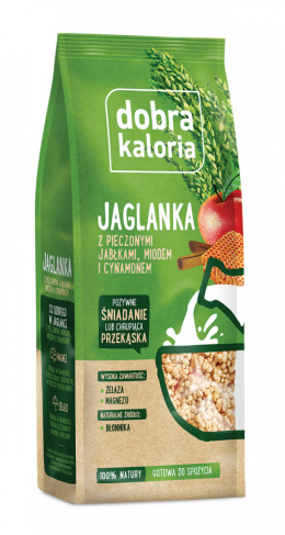 Dobra Kaloria jaglanka z pieczonymi jabłkami miodem i cynamonem 120g