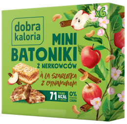 Dobra Kaloria mini batony owocowo-orzechowe o smaku jabłka z cynamonem a'la szarlotka 102g