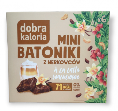 Dobra Kaloria mini batony owocowo-orzechowe o smaku latte 102g Dobra Kaloria mini batony owocowo-orzechowe o smaku latte 102g