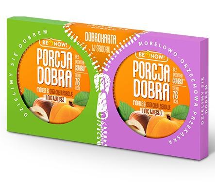 Dwupak Przekąska morelowo-orzechowa 50g Porcja Dobra Dwupak Przekąska morelowo-orzechowa 50g Porcja Dobra