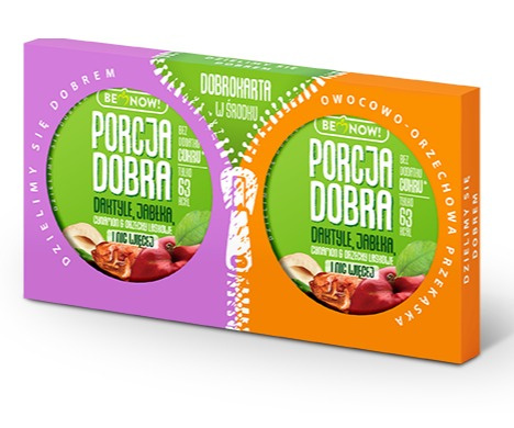 Dwupak Przekąska owocowo-orzechowa 40g Porcja Dobra Dwupak Przekąska owocowo-orzechowa 40g Porcja Dobra