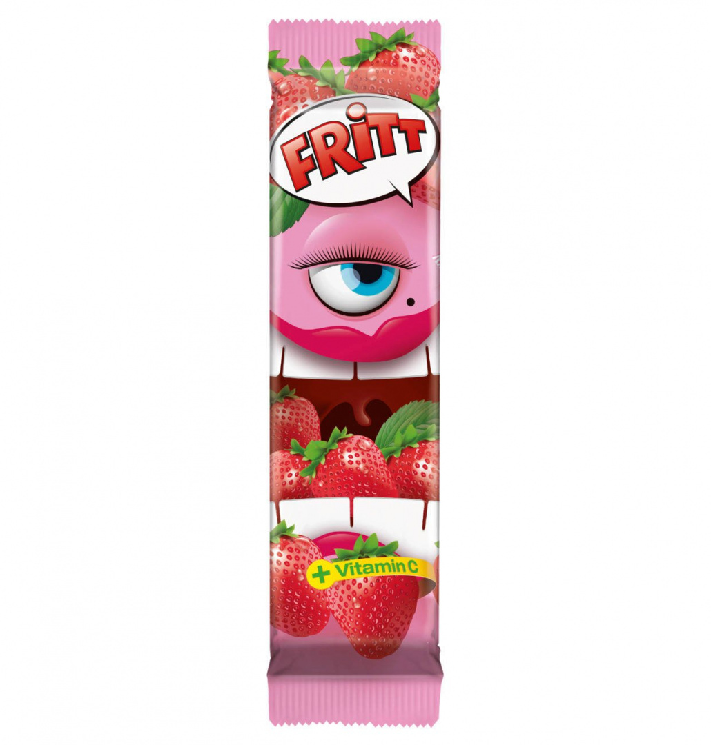 FRITT Cukierki gumy rozpuszczalne z witaminą C TRUSKAWKA FRITT Cukierki gumy rozpuszczalne z witaminą C TRUSKAWKA