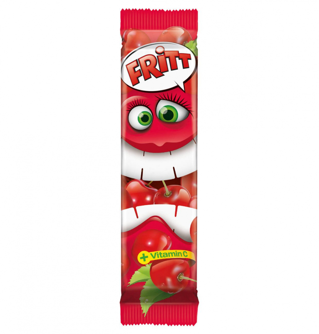 FRITT Cukierki gumy rozpuszczalne z witaminą C WIŚNIA FRITT Cukierki gumy rozpuszczalne z witaminą C WIŚNIA