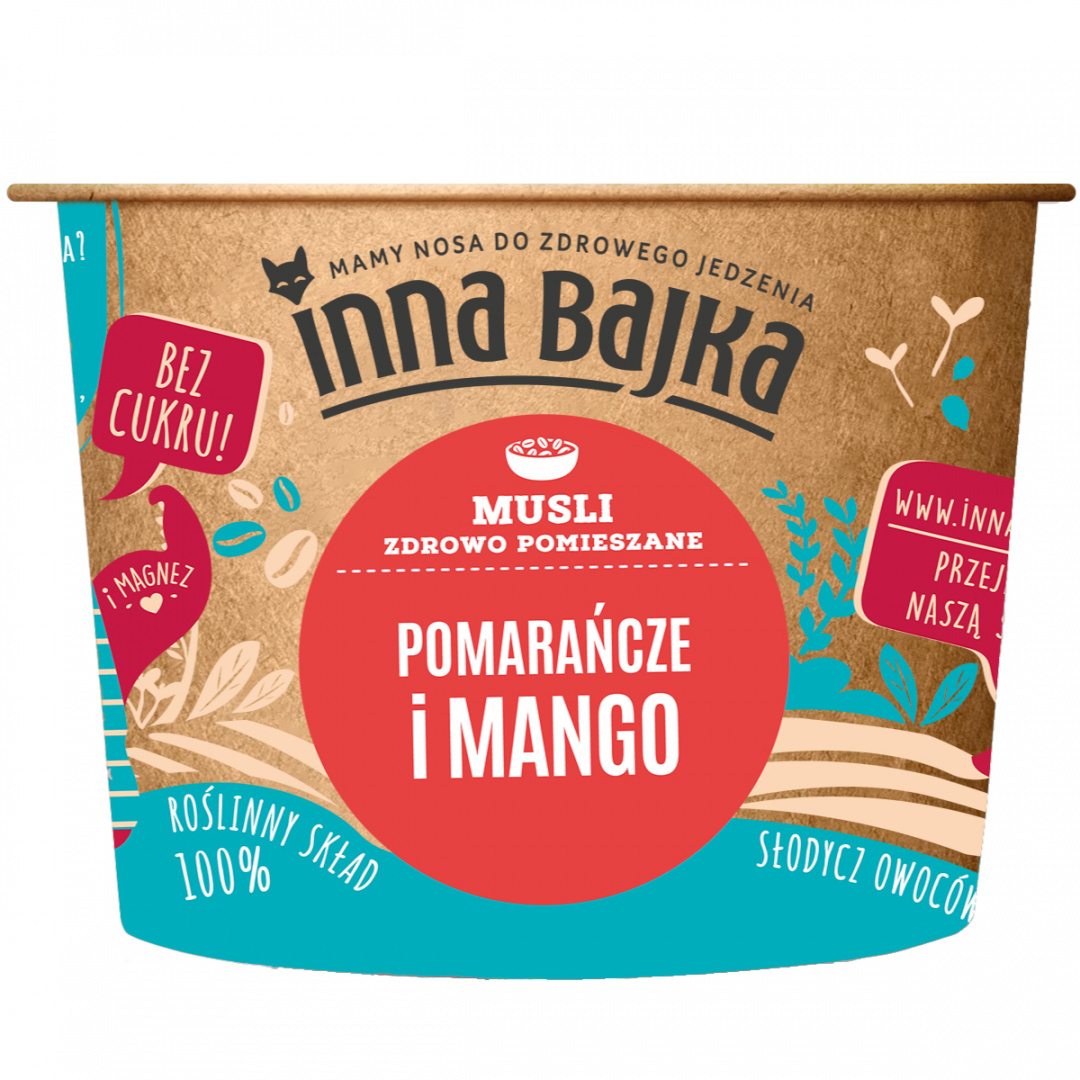 Musli Pomarańcze i Mango 60g Inna Bajka Musli Pomarańcze i Mango 60g Inna Bajka