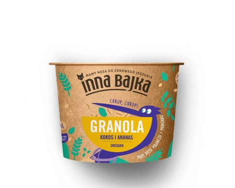 Granola Owsiana Kokos i Ananas 65g Inna Bajka Granola Owsiana Kokos i Ananas 65g Inna Bajka
