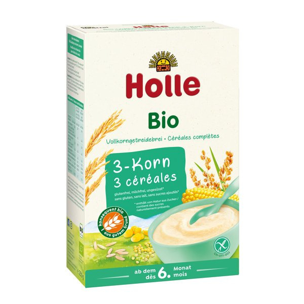 Holle Kaszka razowa pełnoziarnista 3 zboża BIO po 6 miesiącu - 250 g Holle Kaszka razowa pełnoziarnista 3 zboża BIO po 6 miesiącu - 250 g