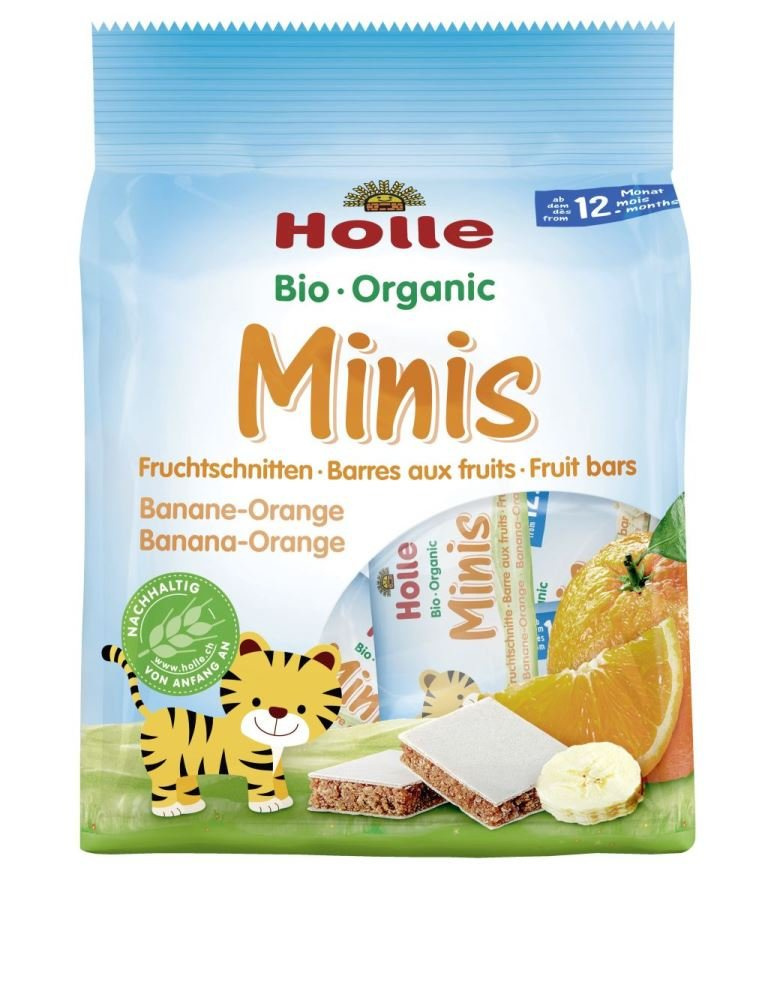 Holle Mini batoniki owocowe banan z pomarańczą - 100 g. Holle Mini batoniki owocowe banan z pomarańczą - 100 g.
