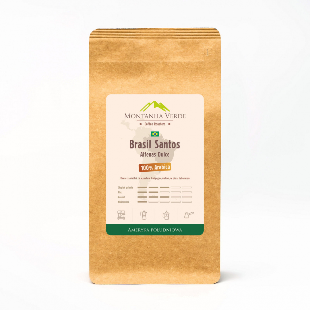 Kawa ziarnista Brasil Santos Alfenas Dulce 250g Montanha Verde Kawa ziarnista Brasil Santos Alfenas Dulce 250g Montanha Verde