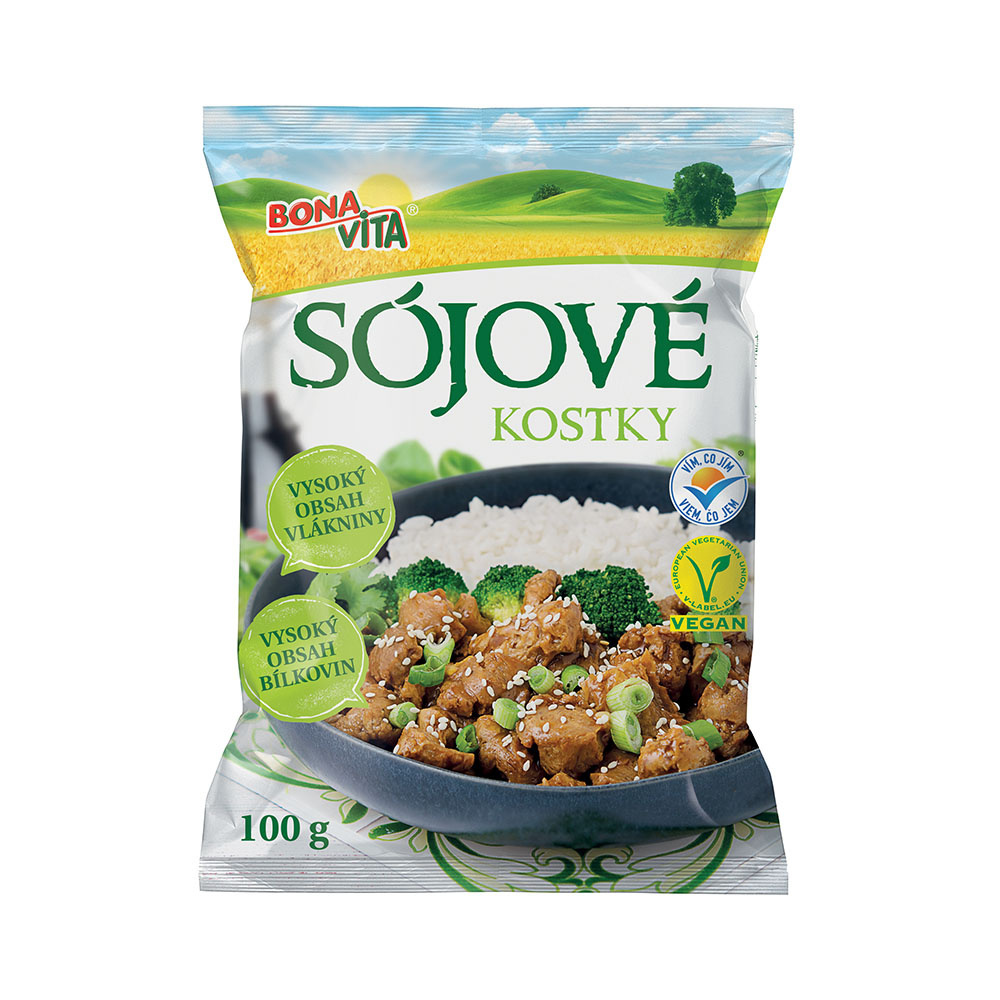 Kostki sojowe 100 g Bona Vita. Kostki sojowe 100 g Bona Vita.