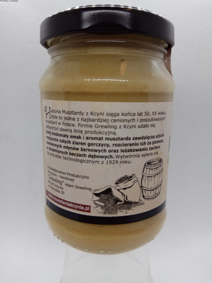 MUSZTARDA KCYŃSKA KREMOWA 190G ( WYTWÓRNIA MUSZTARDY KCYŃSKIEJ GREWLING ) MUSZTARDA KCYŃSKA KREMOWA 190G ( WYTWÓRNIA MUSZTARDY KCYŃSKIEJ GREWLING )